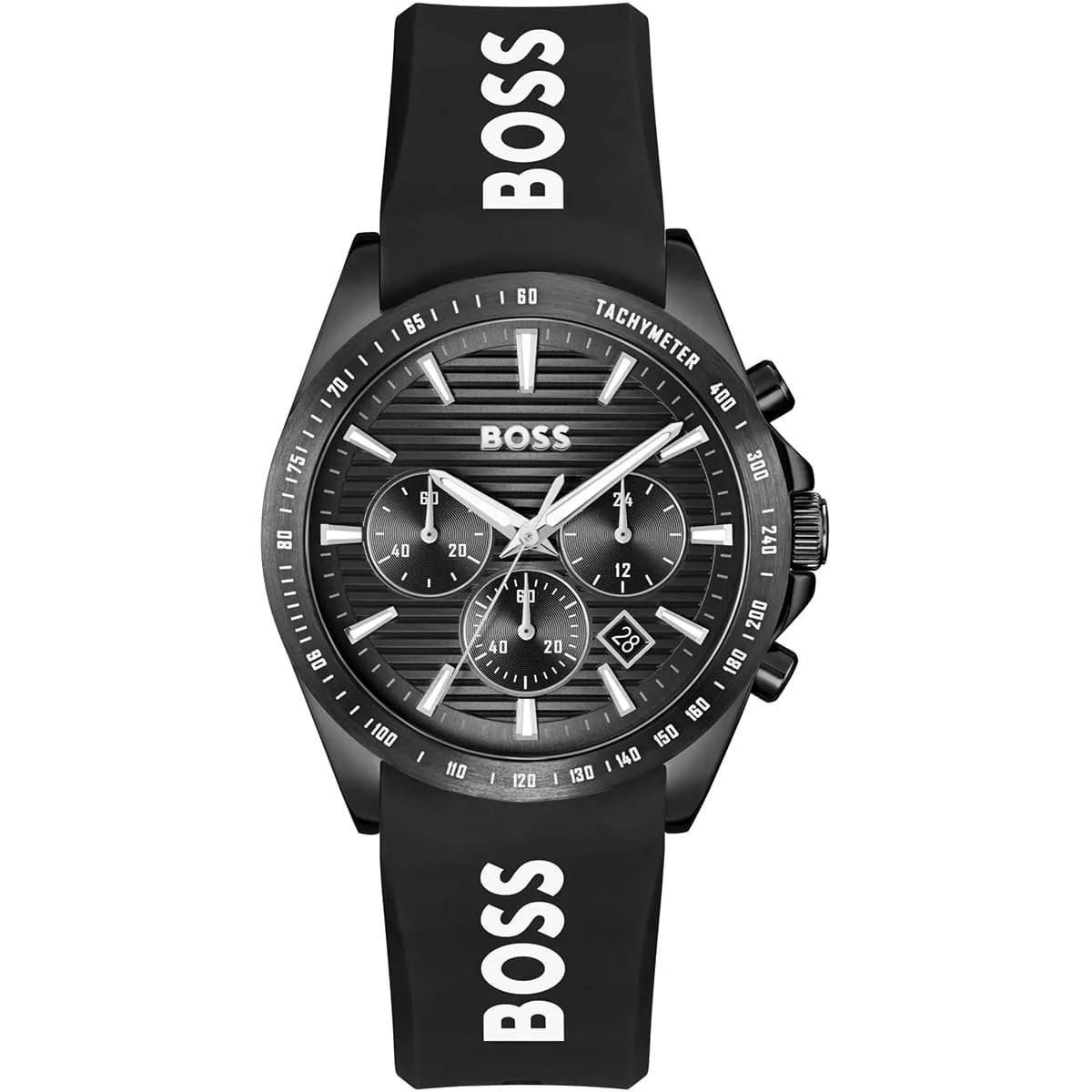 BOSS Sport Chronograph with Black Silicone Strap