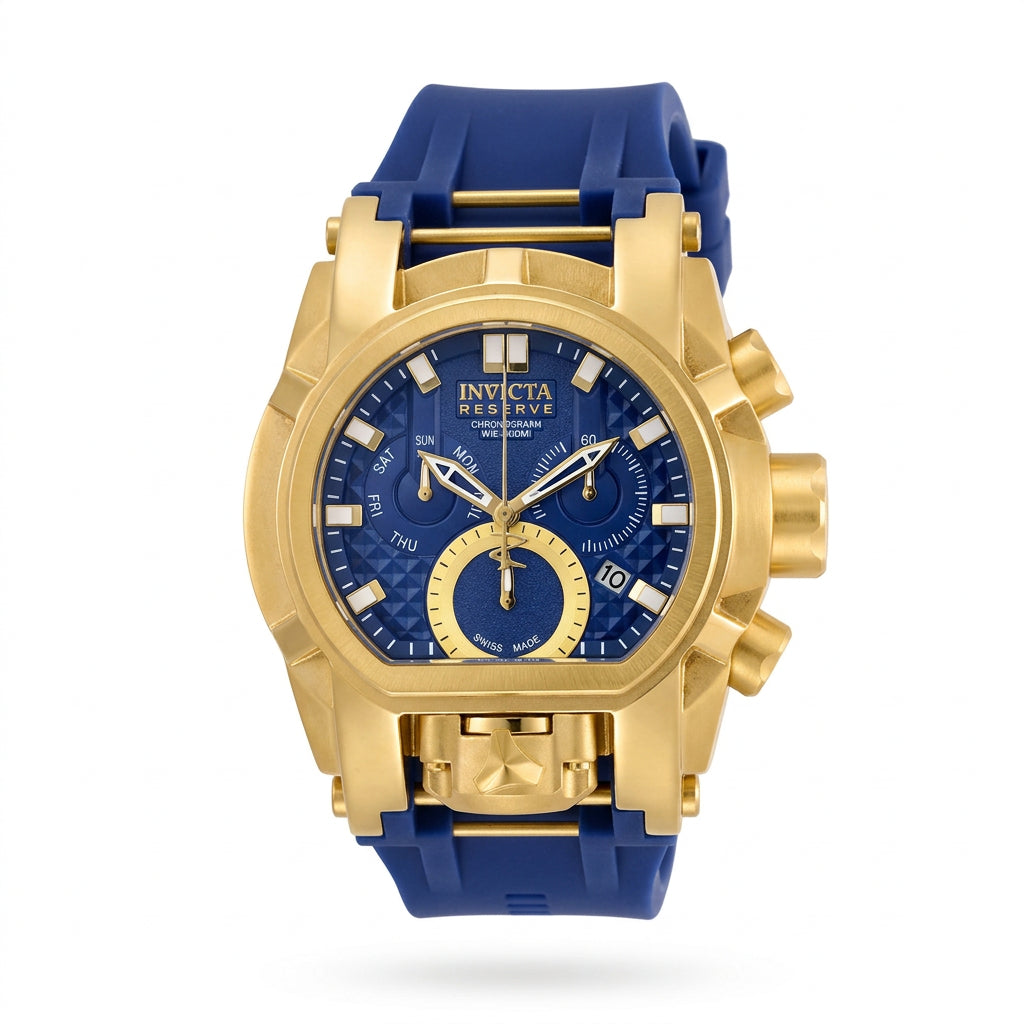 Invicta Reserve Gold and Blue Chronograph Watch