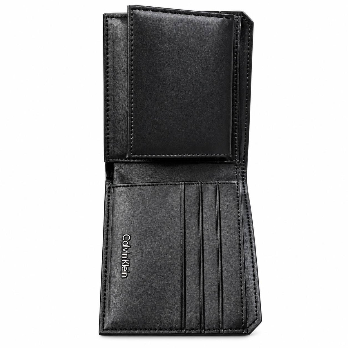Calvin Klein Monogram Embossed Leather Billfold Wallet