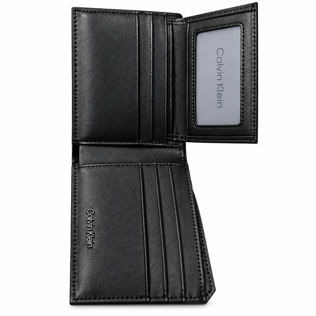 Calvin Klein Monogram Embossed Leather Billfold Wallet