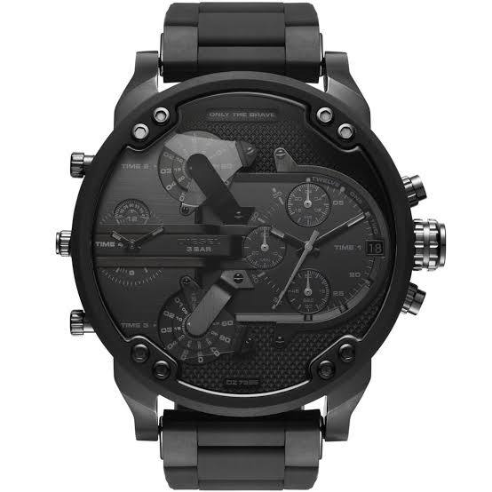 Diesel DZ7396 Multi-Time Zone Black Stainless Steel Mens Watch
