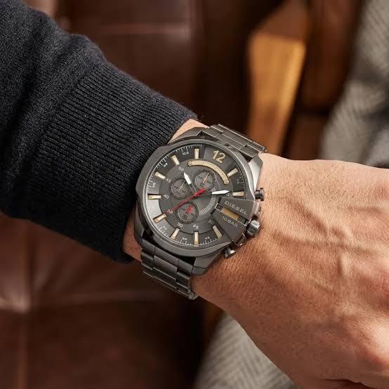 Diesel Mega Chief Gunmetal Grey Chronograph Stainless Steel Watch