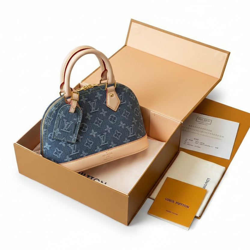 Louis Vuitton Monogram Denim Nano Alma Handbag 👜✨💙