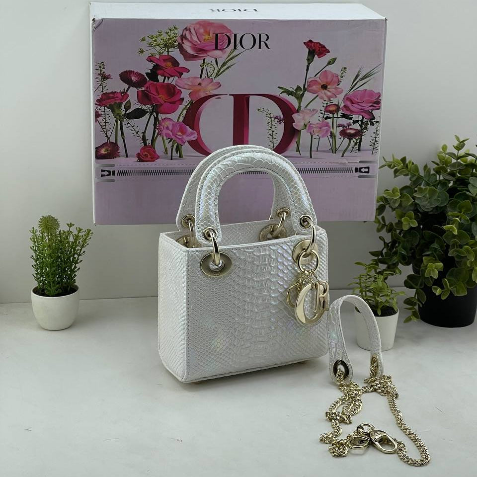Dior Micro Lady Dior Bag in Yellow Iridescent Python 🐍✨💛