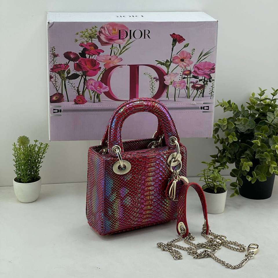 Dior Micro Lady Dior Bag in Yellow Iridescent Python 🐍✨💛