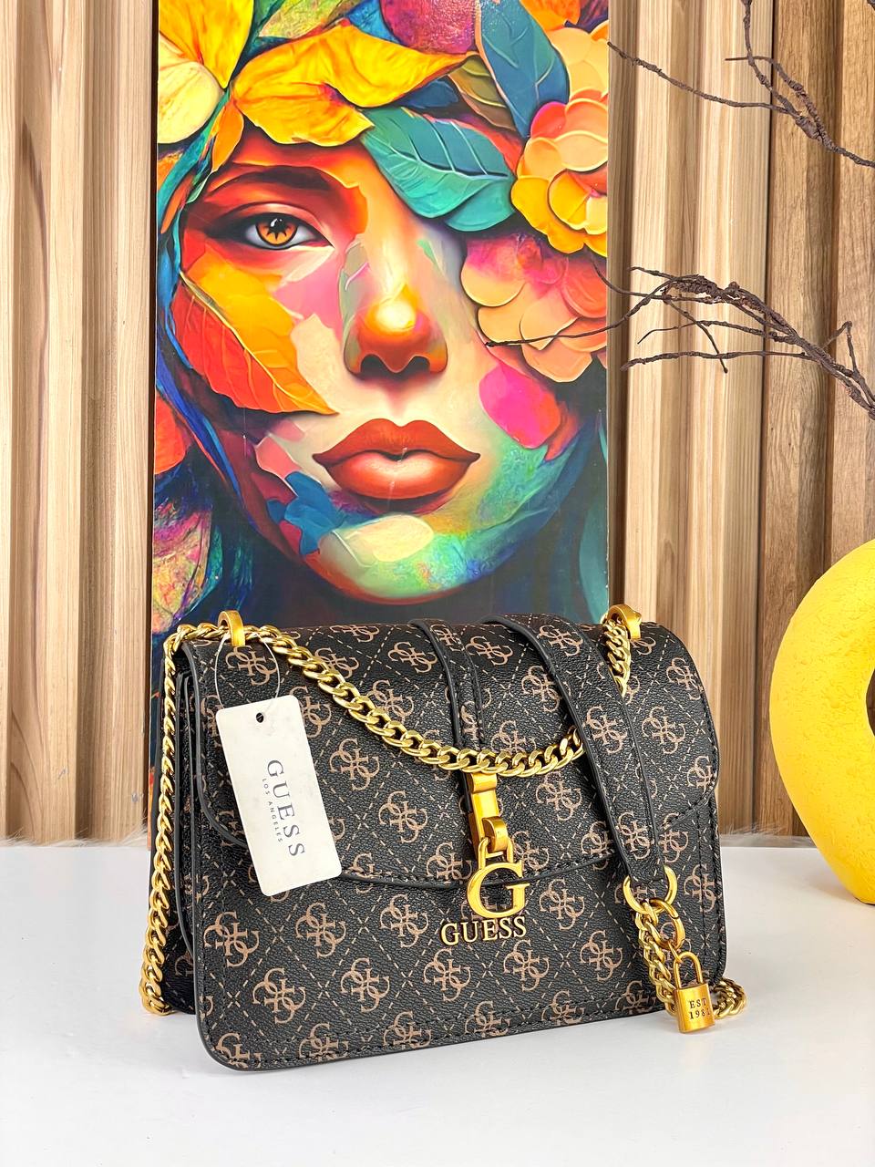 GUESS Colorblock Bag 🤎💙🖤 Chic & Compact