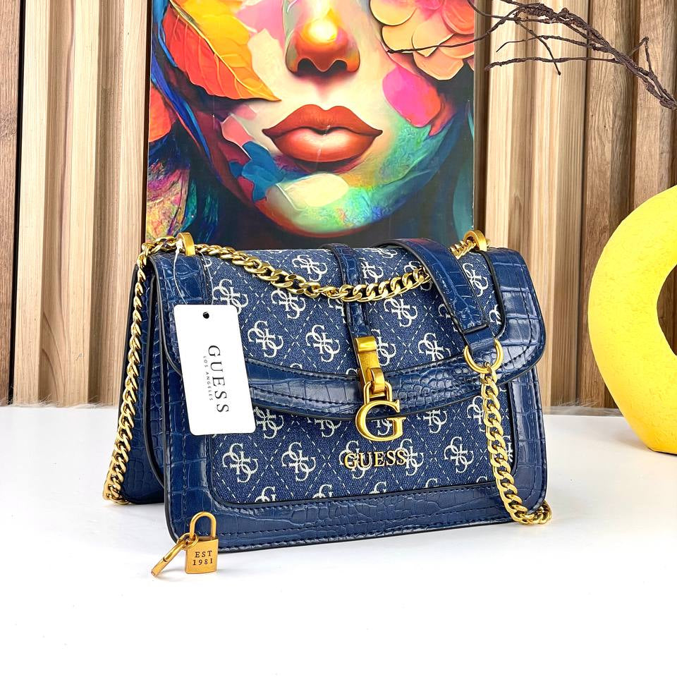 GUESS Colorblock Bag 🤎💙🖤 Chic & Compact