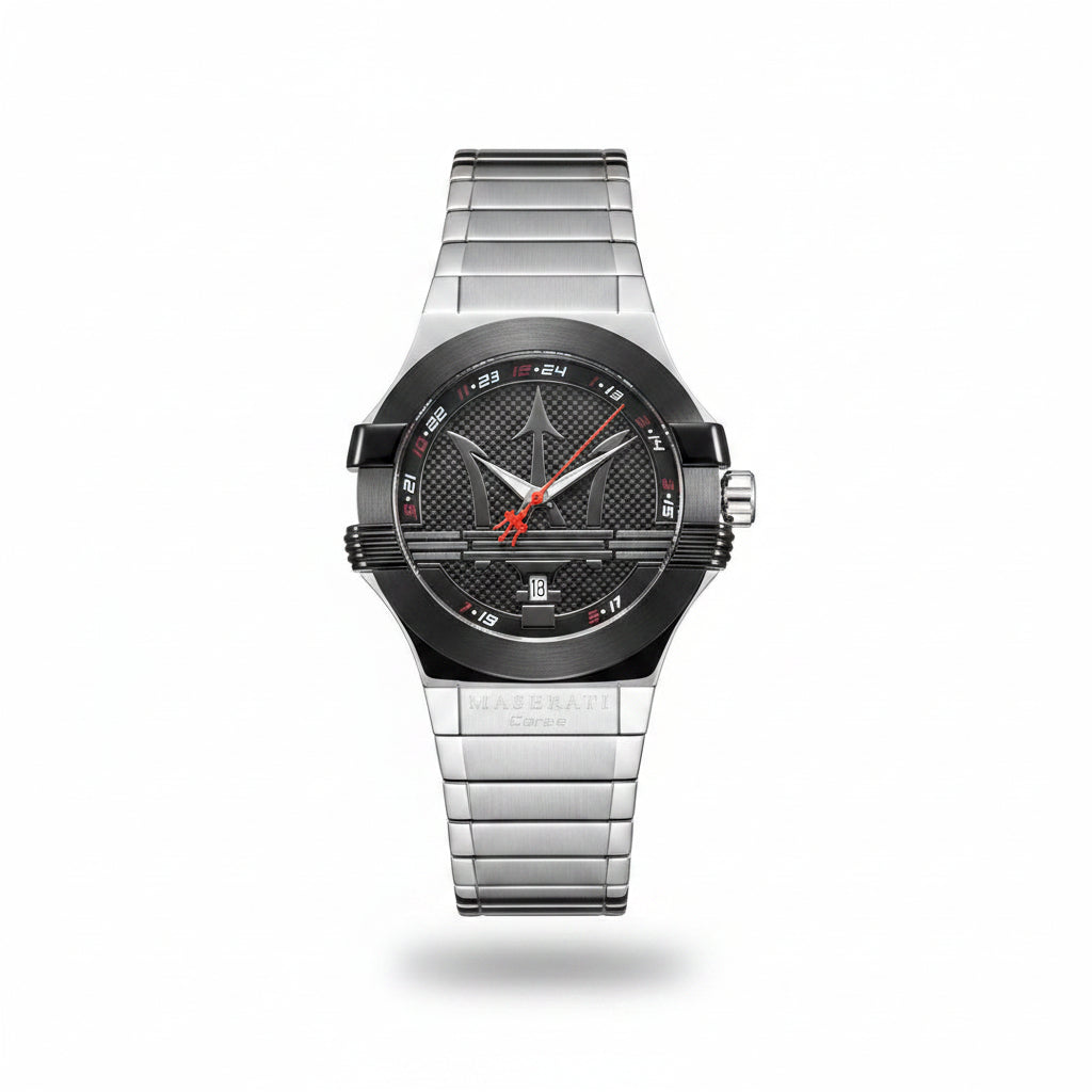 Maserati Corse Black Dial Watch ⌚🏎️