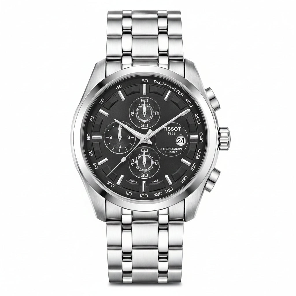 Tissot Chronograph: Rose Gold & Silver Stainless Steel ⌚⏱️✨