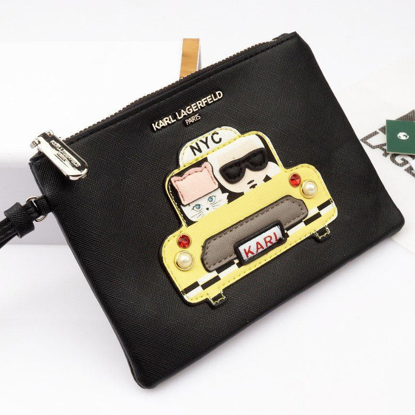 Karl Lagerfeld NYC Taxi Clutch Wallet in Black and Yellow 🚕👜