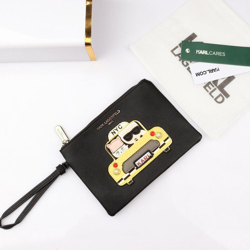 Karl Lagerfeld NYC Taxi Clutch Wallet in Black and Yellow 🚕👜