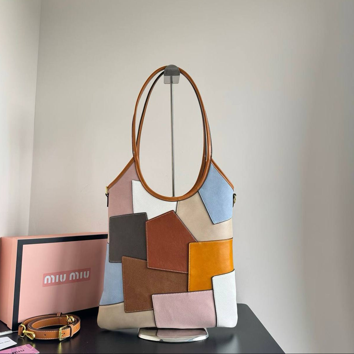 Miu Miu Patchwork Tote Bag in Multi-Color Leather and Suede 👜✨