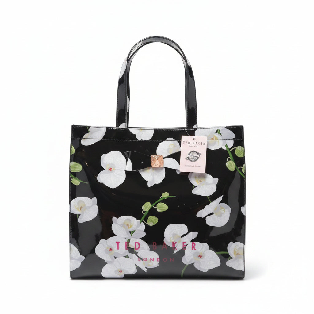 Ted Baker Floral Mirror Tote Bag in Black and White 🌸👜