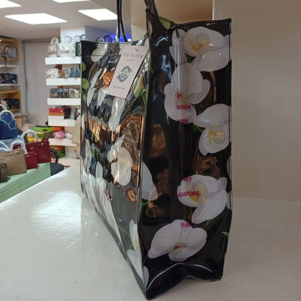 Ted Baker Floral Mirror Tote Bag in Black and White 🌸👜