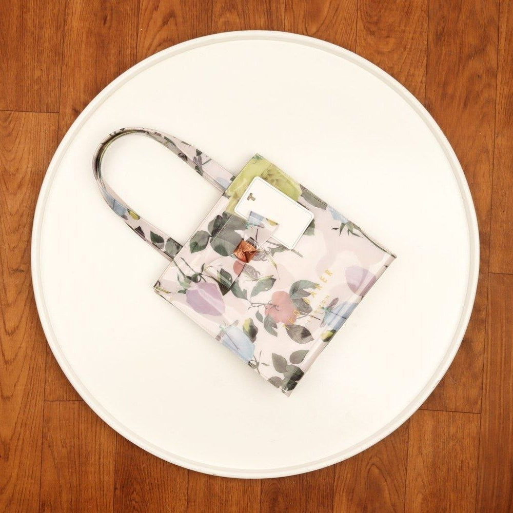 Ted Baker Floral Mirror Bag Water Resistant Silicone Tote 🌸✨