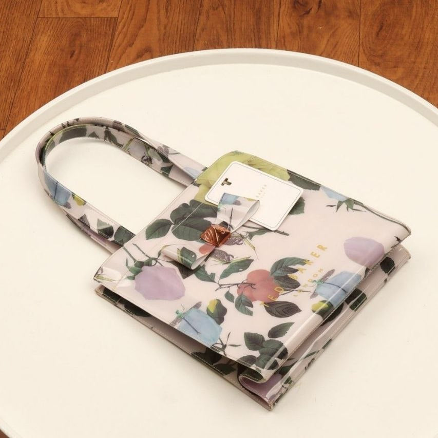 Ted Baker Floral Mirror Bag Water Resistant Silicone Tote 🌸✨