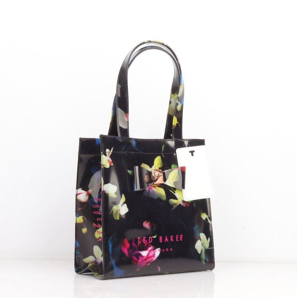 Ted Baker Floral Mirror Bag Water Resistant Silicone Tote 🌸✨