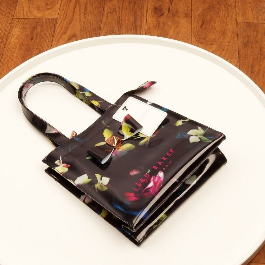 Ted Baker Floral Mirror Bag Water Resistant Silicone Tote 🌸✨