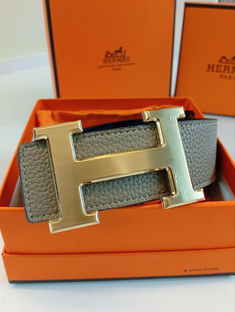 Hermès Mirror Double Face Leather Belt 👜✨