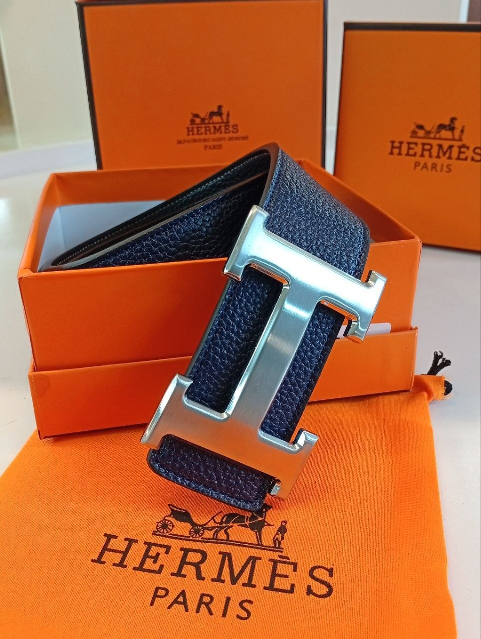 Hermès Mirror Double Face Leather Belt 👜✨