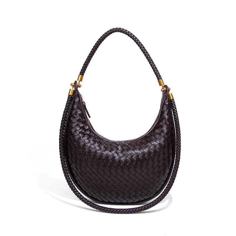 Bottega Style Woven Crescent Shoulder Bag 👜✨