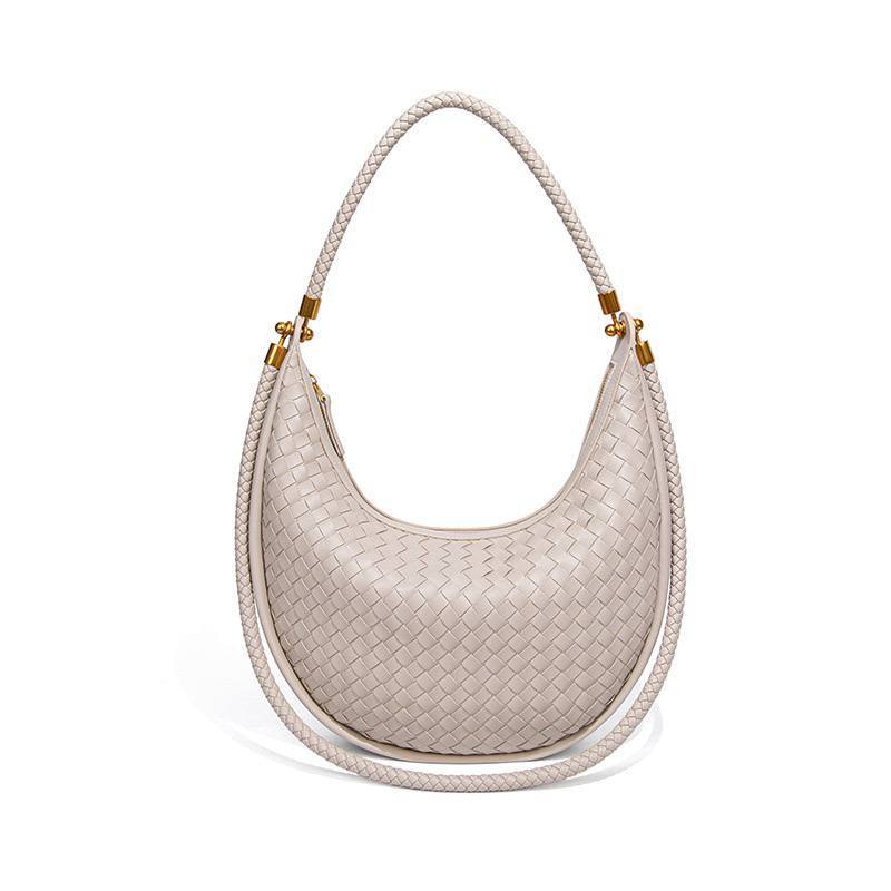 Bottega Style Woven Crescent Shoulder Bag 👜✨