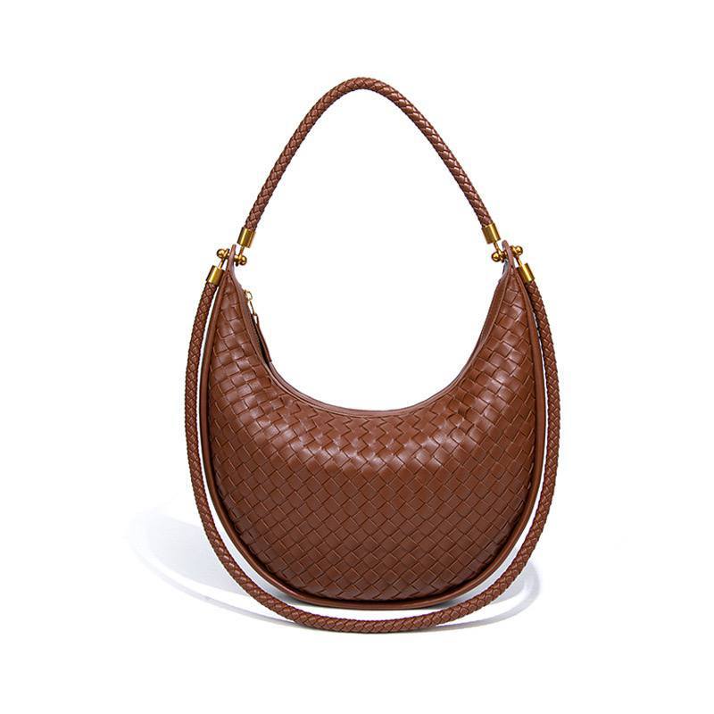 Bottega Style Woven Crescent Shoulder Bag 👜✨