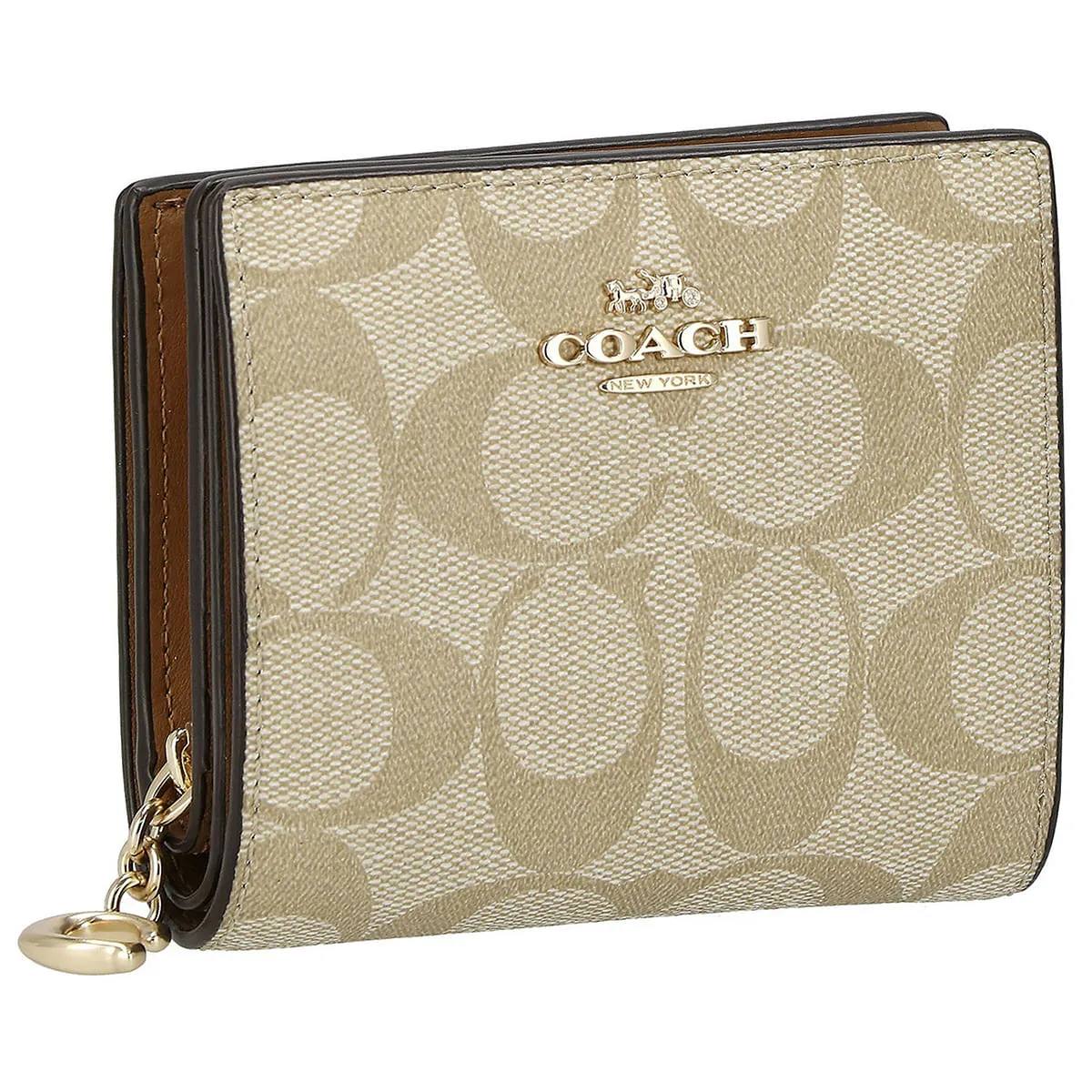 Coach Signature Snap Wallet in Khaki and Saddle ✨👜