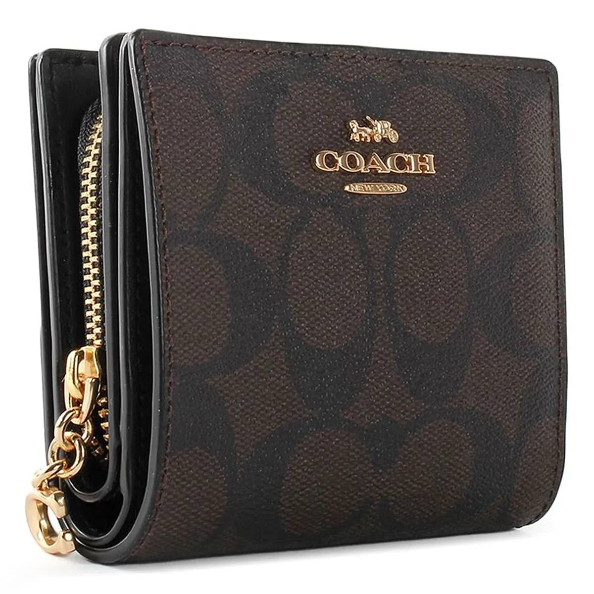 Coach Signature Snap Wallet in Khaki and Saddle ✨👜
