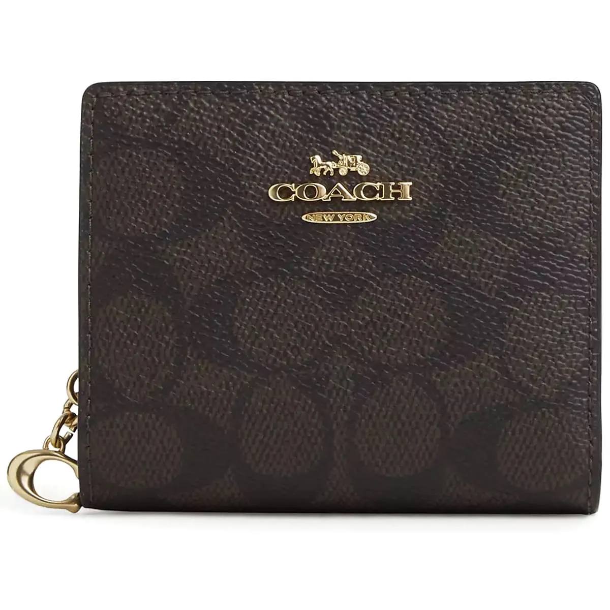 Coach Signature Snap Wallet in Khaki and Saddle ✨👜
