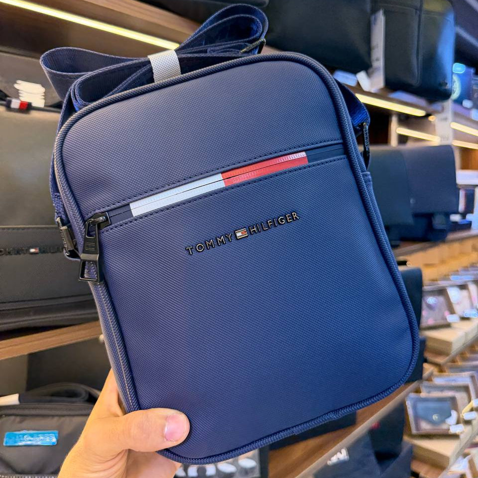 Tommy Hilfiger Signature Stripe Blue Crossbody Bag 👜🔵