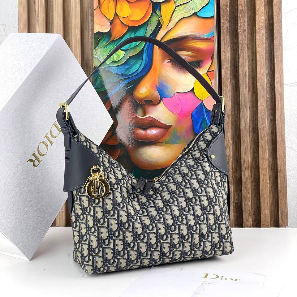 Dior Quilted Leather Shoulder Bag in Black with Gold Hardware 👜✨