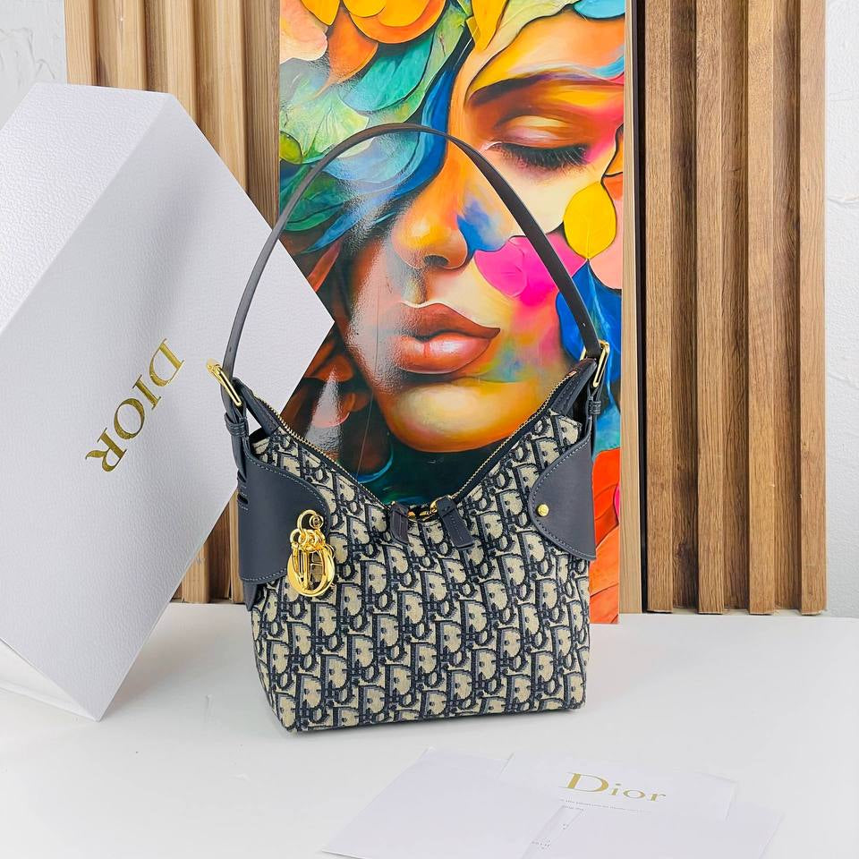 Dior Quilted Leather Shoulder Bag in Black with Gold Hardware 👜✨
