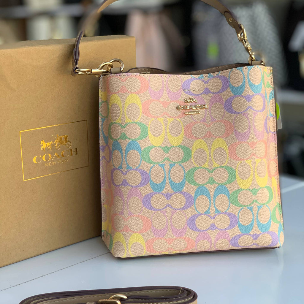 Coach Signature Rainbow Monogram Shoulder Bag 🌈👜✨