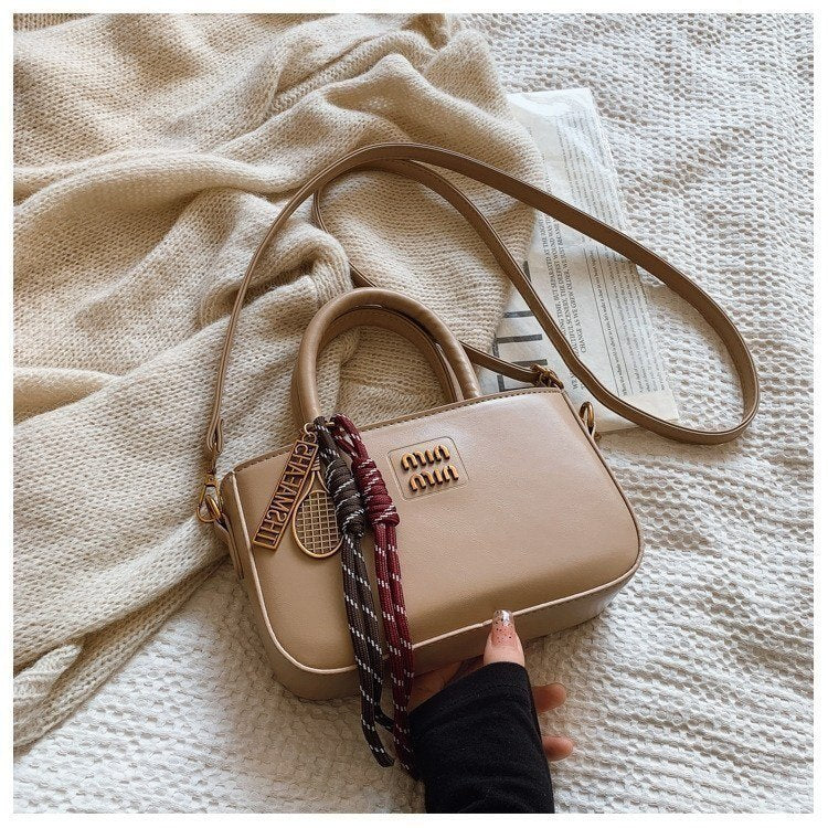 Miu Miu Inspired Tennis Racket Charm Handbag in Beige