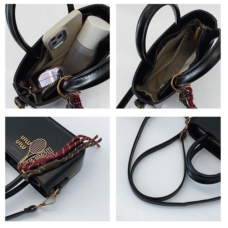 Miu Miu Inspired Tennis Racket Charm Handbag in Beige