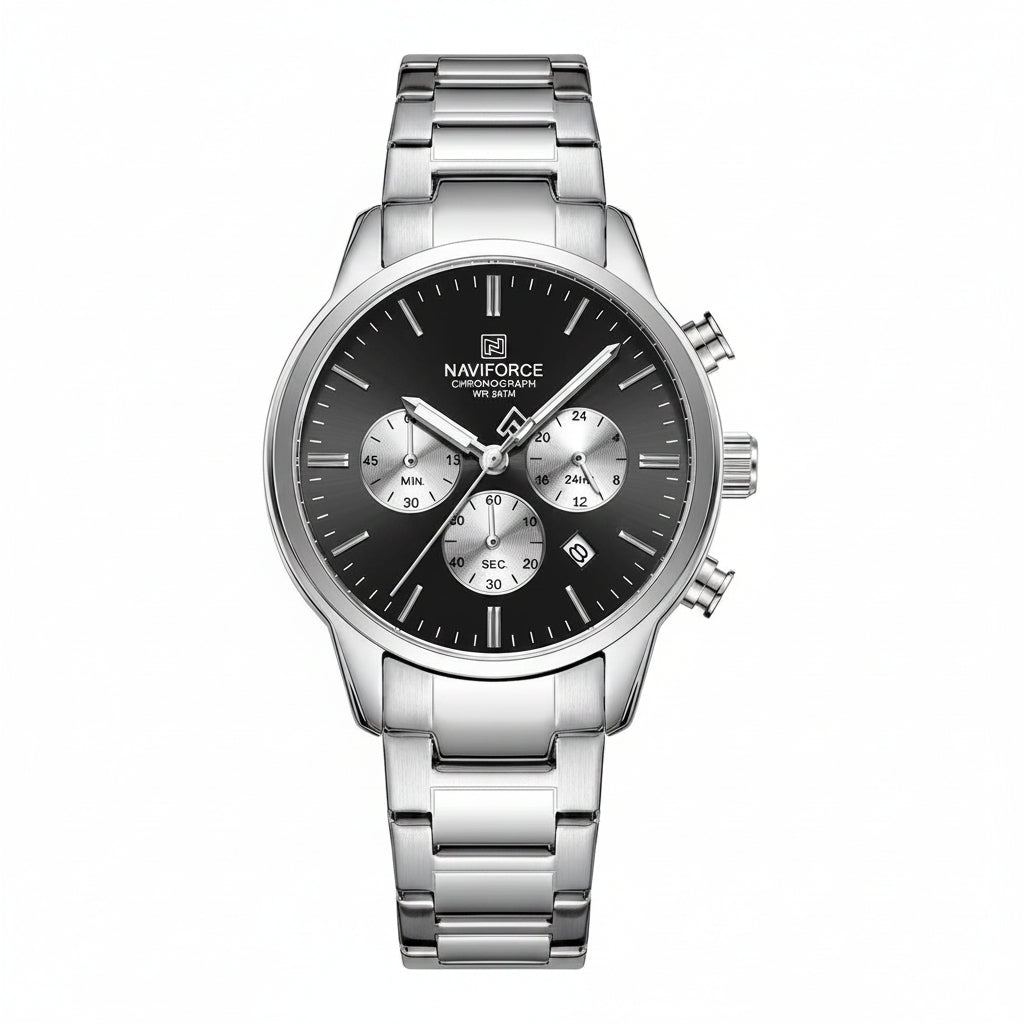 NAVIFORCE Stainless Steel Chronograph Watch