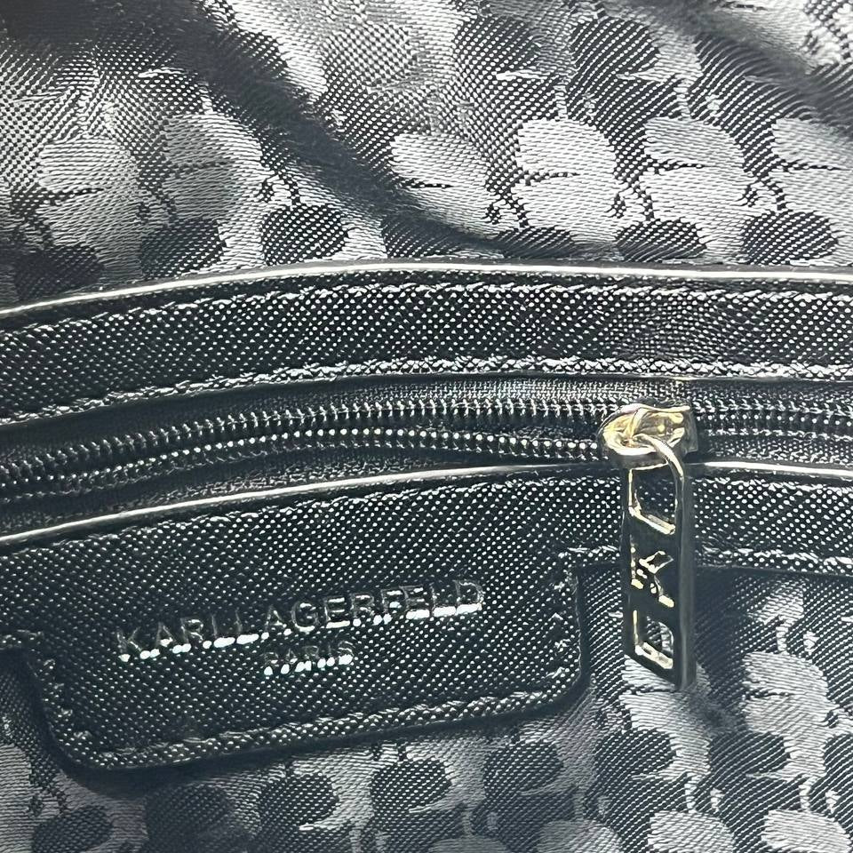 Karl Lagerfeld Graffiti Print Signature Character Shoulder Bag