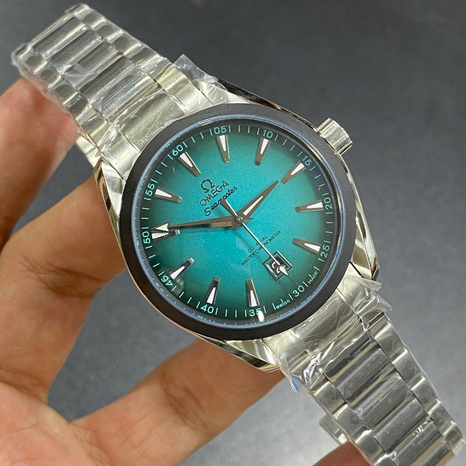 Omega Seamaster Co-Axial Master Chronometer Steel Teal Dial Watch