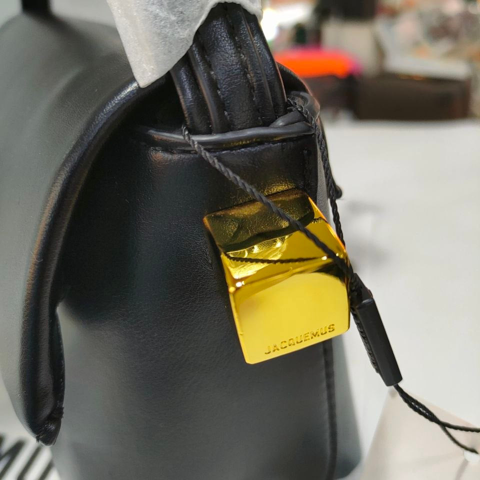 Jacquemus Sleek Shoulder Bag with Gold Tone Hardware