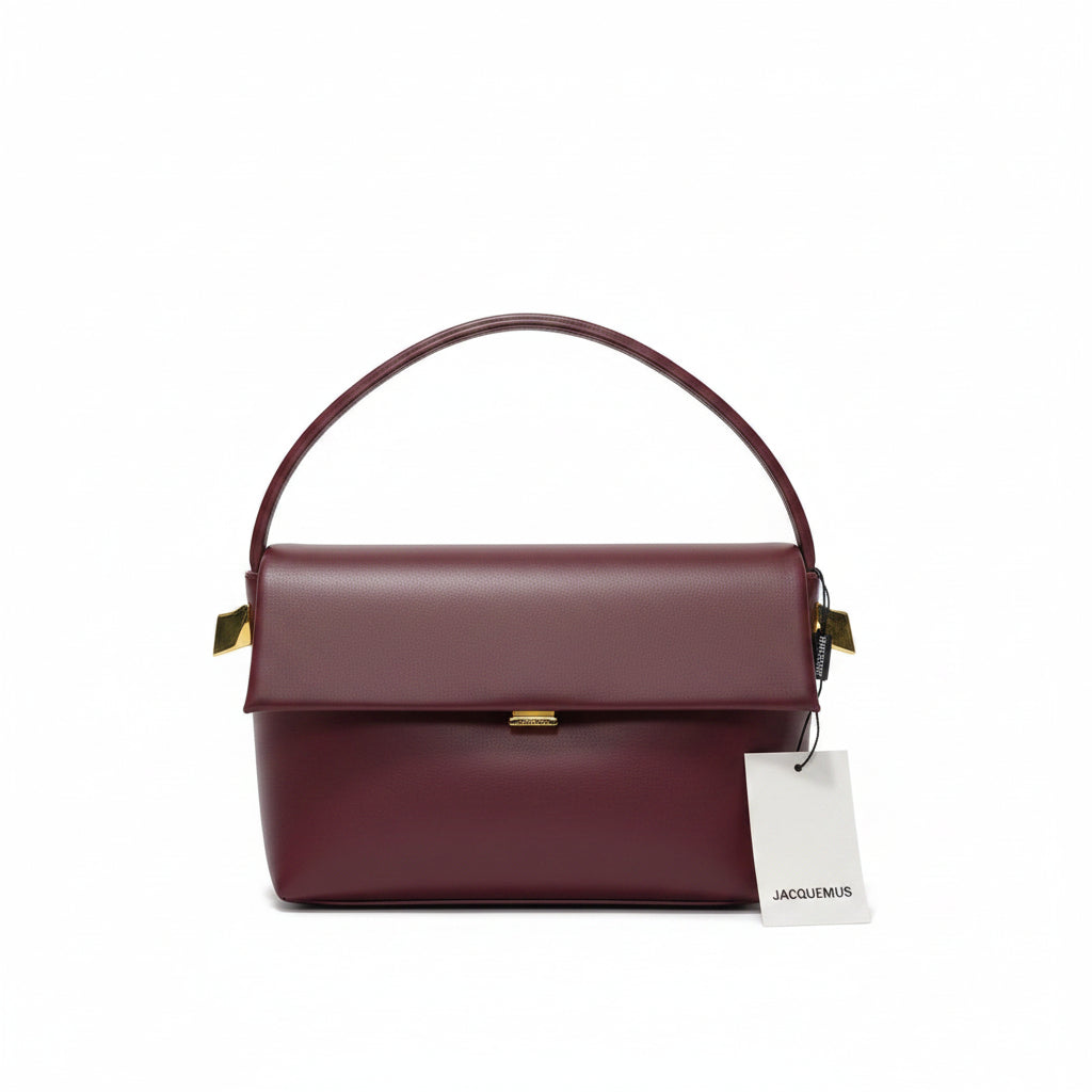 Jacquemus Sleek Shoulder Bag with Gold Tone Hardware