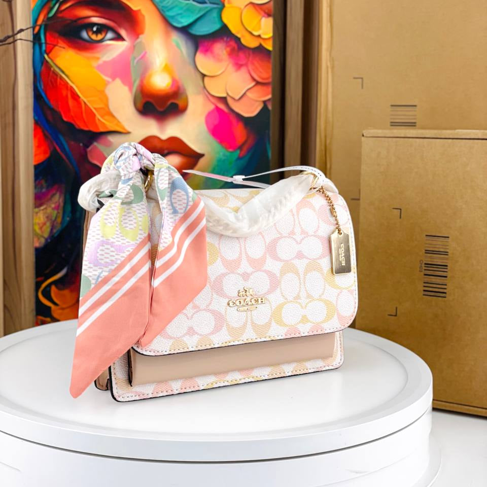 Coach Tabby Shoulder Bag in Multi-Color Signature Print