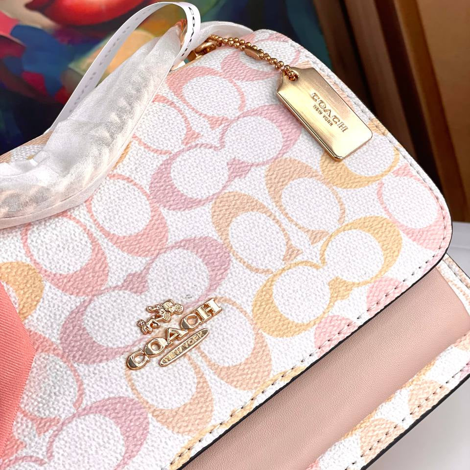 Coach Tabby Shoulder Bag in Multi-Color Signature Print