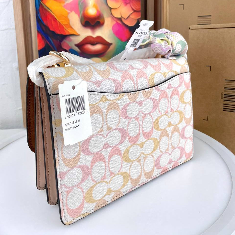 Coach Tabby Shoulder Bag in Multi-Color Signature Print