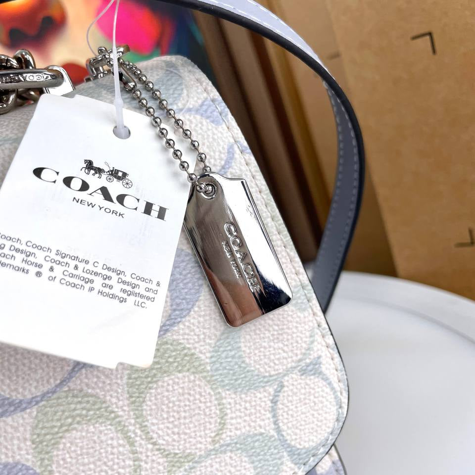 Coach Tabby Shoulder Bag in Multi-Color Signature Print