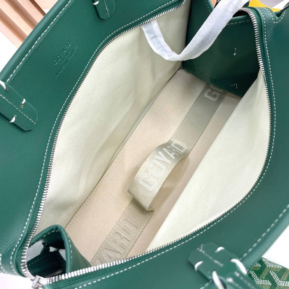Goyard Monogram Signature Leather Trim Tote with Pouch