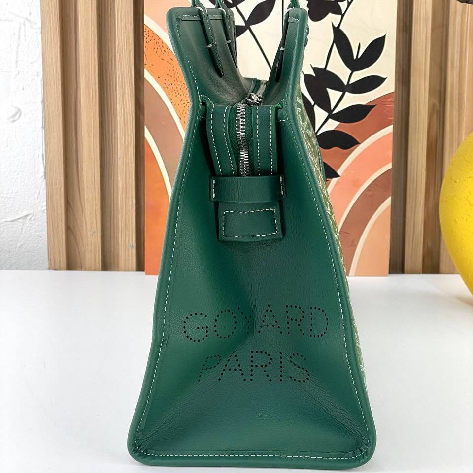 Goyard Monogram Signature Leather Trim Tote with Pouch