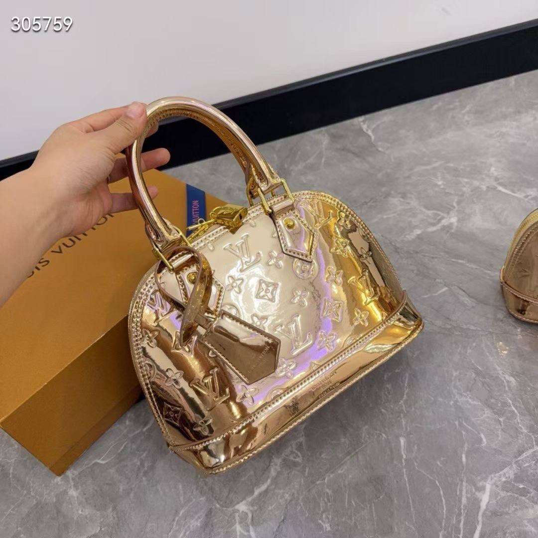 Louis Vuitton Metallic Gold Patent Alma Bag
