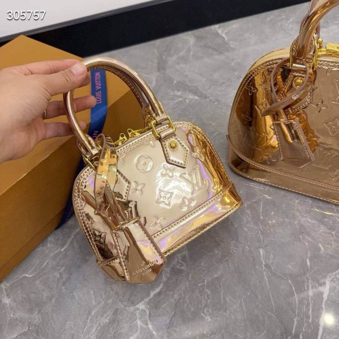 Louis Vuitton Metallic Gold Patent Alma Bag