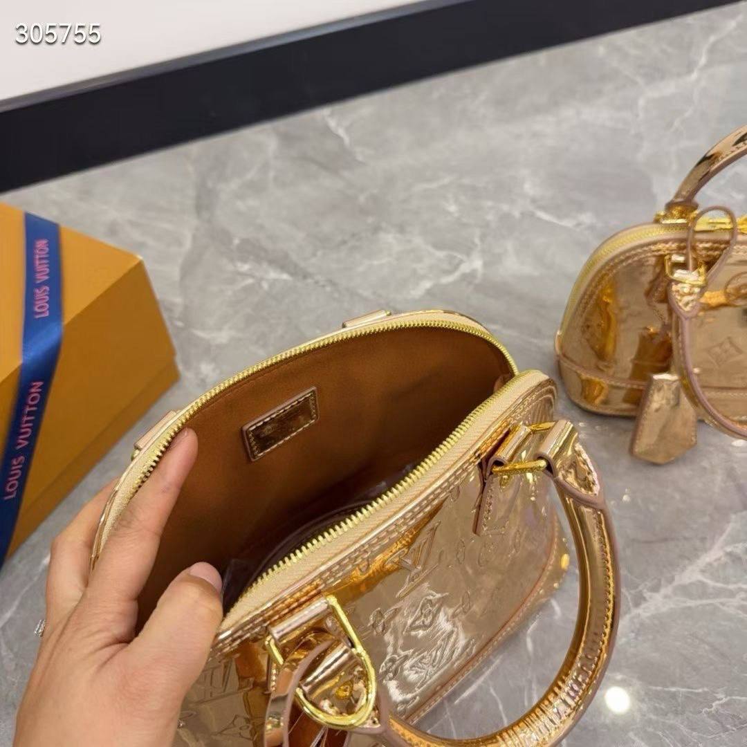 Louis Vuitton Metallic Gold Patent Alma Bag